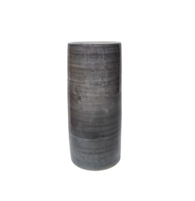 Rustic Charcoal Ceramic Umbrella Stand