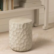 Dimpled Stone Stool - Mecox Gardens