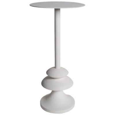 Cordoba Textured White Side Table