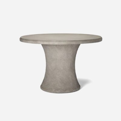 Outdoor Basket Weave Stonecast Dining Table