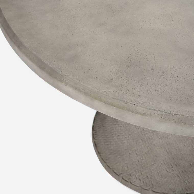 Outdoor Basket Weave Stonecast Dining Table - Image 4