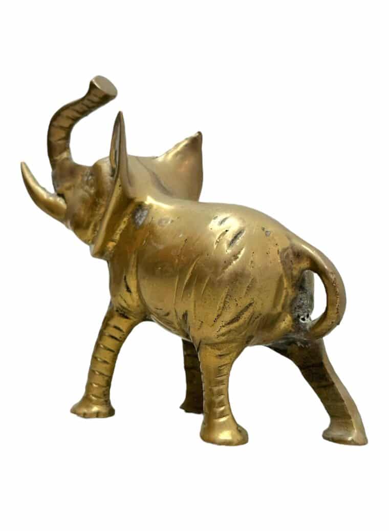 Vintage Petite Brass Elephant - Image 4