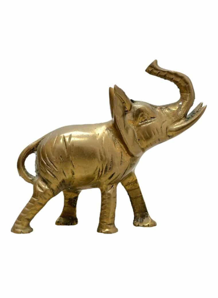 Vintage Petite Brass Elephant - Image 7