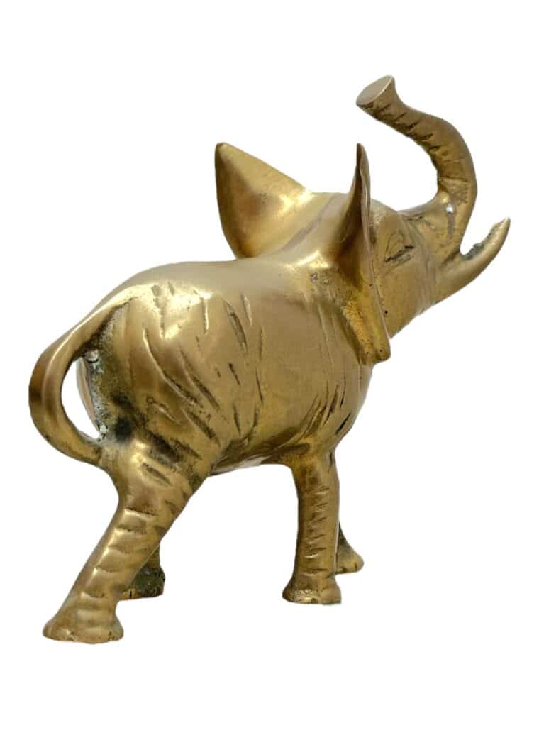 Vintage Petite Brass Elephant - Image 8