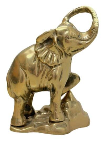 Vintage Brass Climbing Elephant