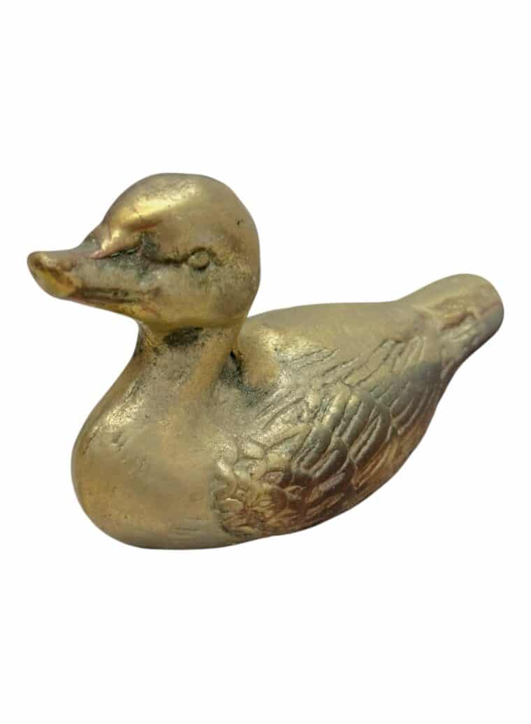 Pair of Petite Vintage Brass Ducks - Image 3
