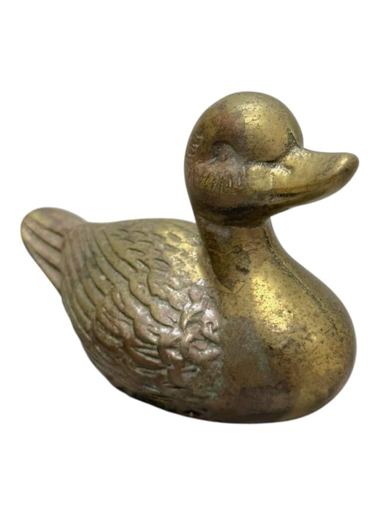 Pair of Petite Vintage Brass Ducks - Image 4