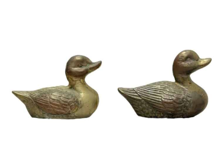 Pair of Petite Vintage Brass Ducks - Image 12
