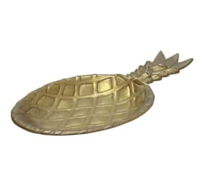 Large Vintage Brass Pineapple Tray