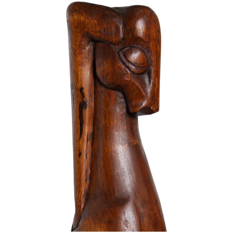 Large Vintage Hand Carved Wooden Ram - Image 6