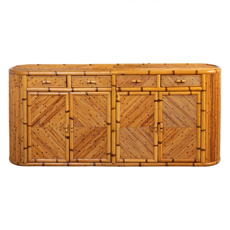 Vintage Mid-Century Modern Bamboo Buffet - Image 3