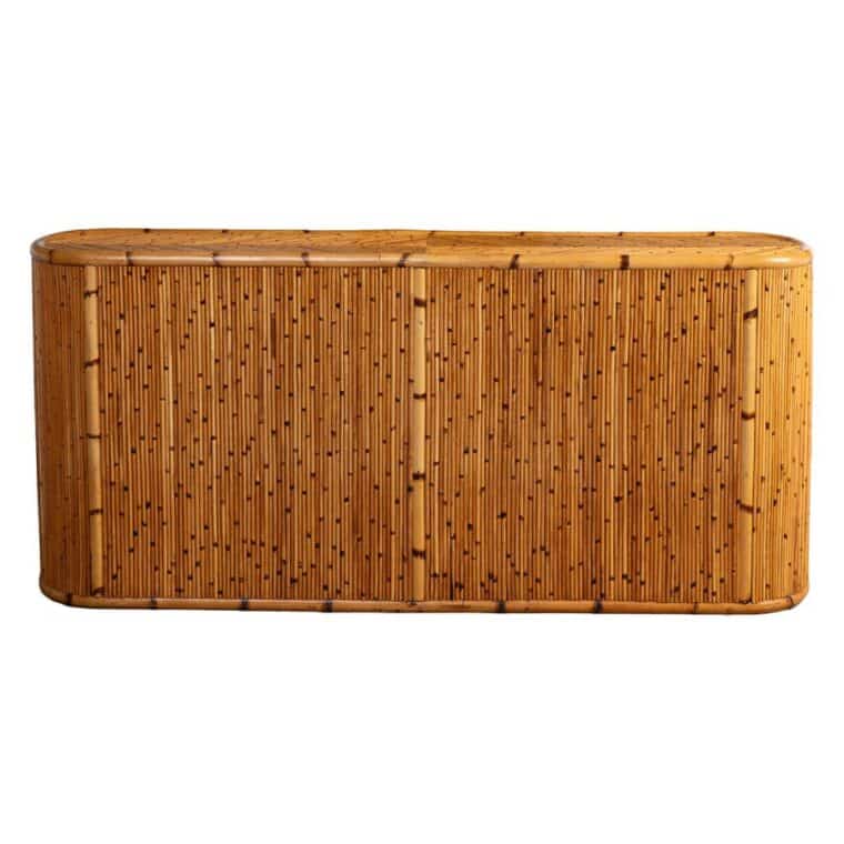 Vintage Mid-Century Modern Bamboo Buffet - Image 4