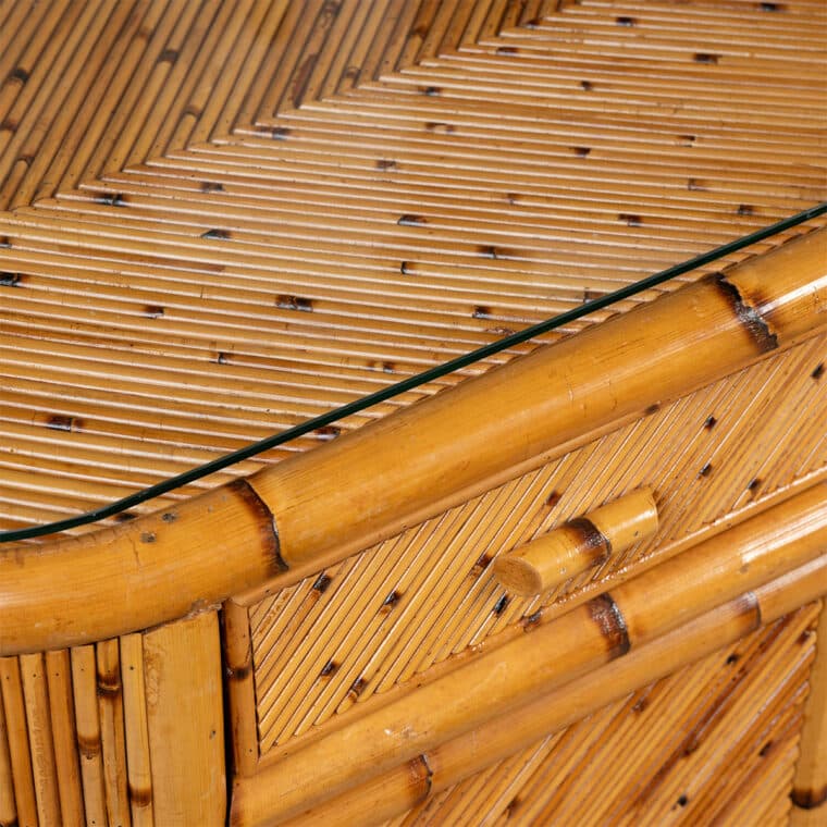 Vintage Mid-Century Modern Bamboo Buffet - Image 12