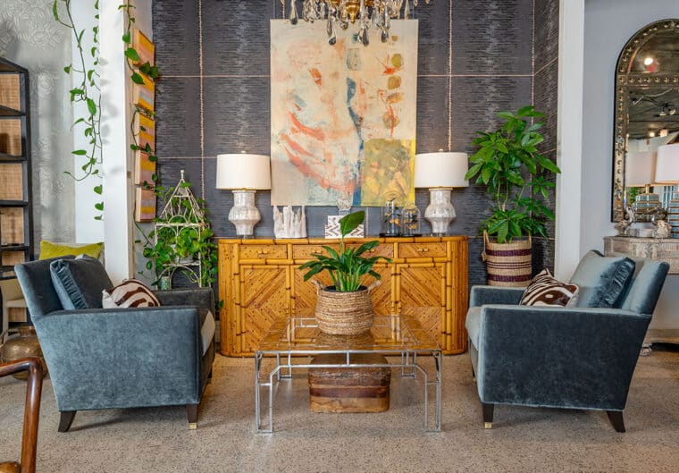 Vintage Mid-Century Modern Bamboo Buffet - Image 14