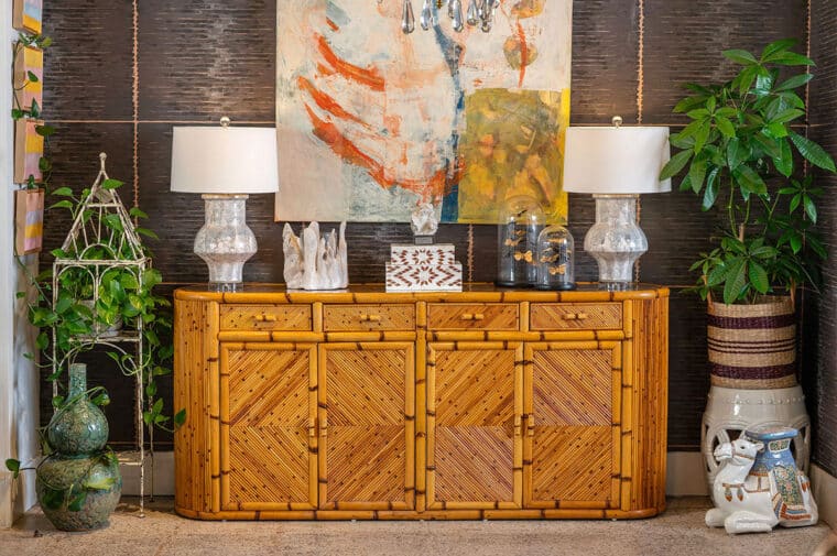 Vintage Mid-Century Modern Bamboo Buffet - Image 15