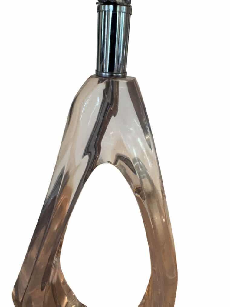 Pair of Vintage Modern Acrylic Irregular Lamps - Image 6