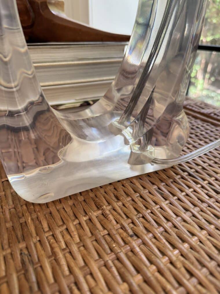 Pair of Vintage Modern Acrylic Irregular Lamps - Image 7