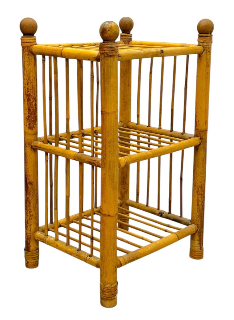 Vintage Bamboo Accent Table - Image 11