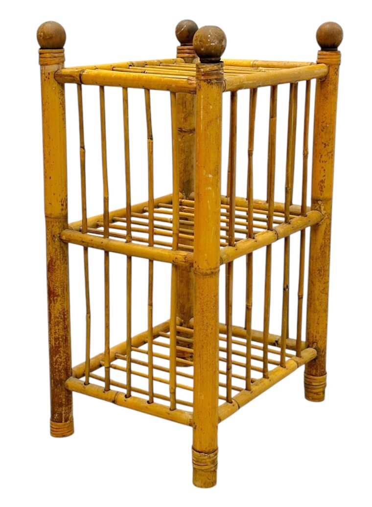 Vintage Bamboo Accent Table - Image 3