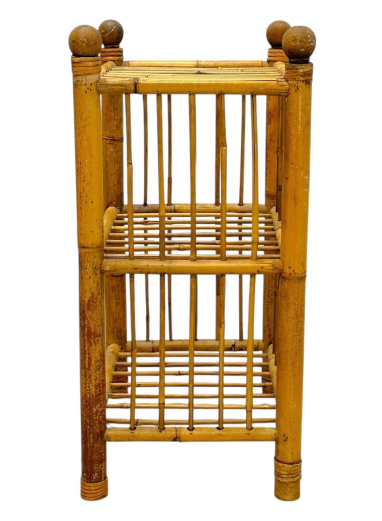 Vintage Bamboo Accent Table - Image 4