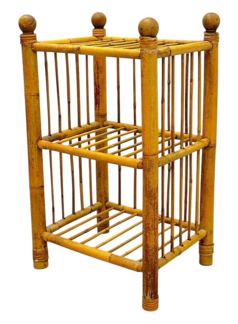 Vintage Bamboo Accent Table - Image 5