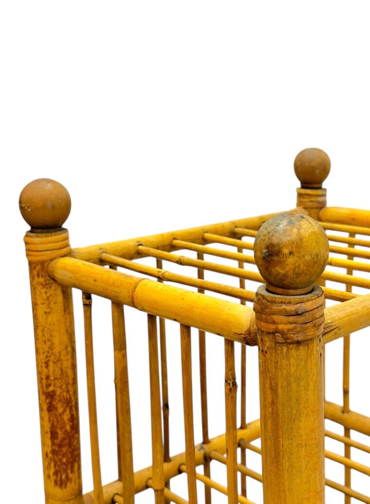 Vintage Bamboo Accent Table - Image 9