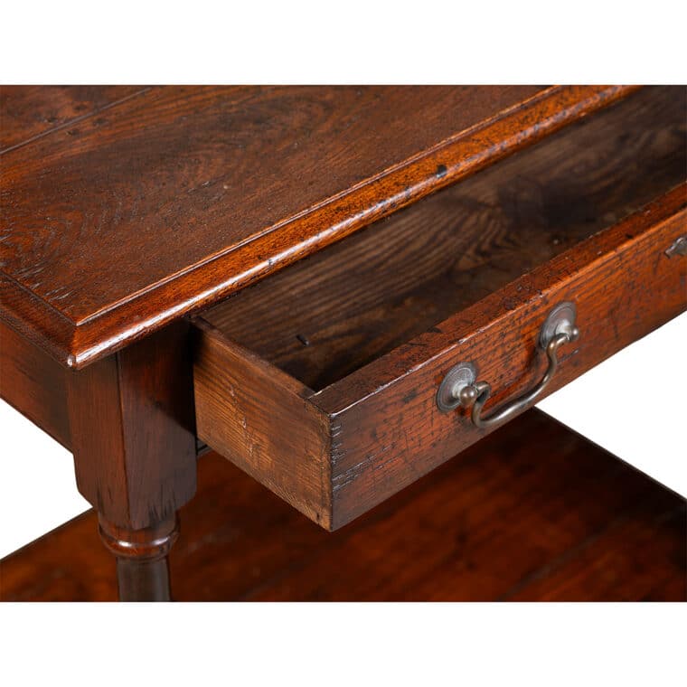 Antique English Pot Board Side Table - Image 7