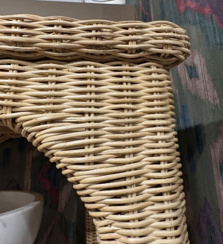 Ming Style 5 Shelf Rattan Etagere - Image 7