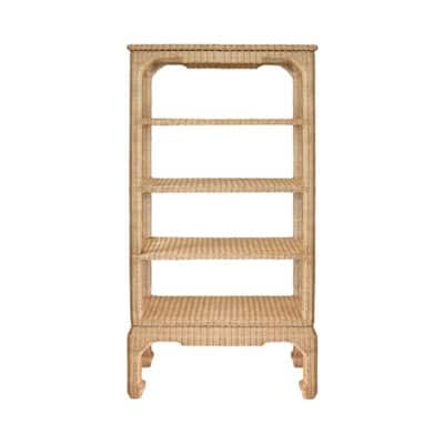 Ming Style 5 Shelf Rattan Etagere