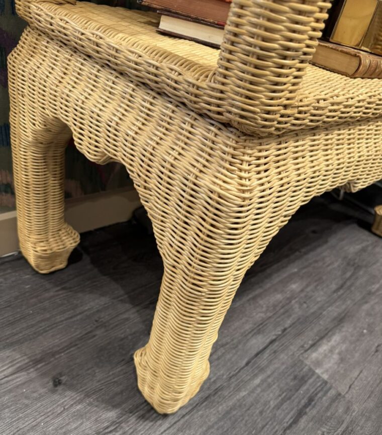 Ming Style 5 Shelf Rattan Etagere - Image 9