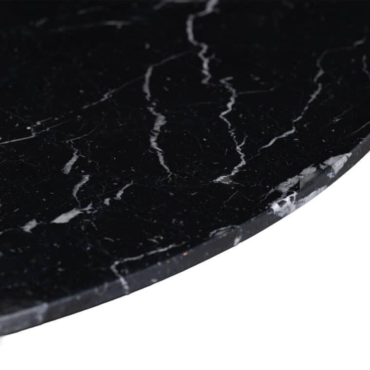 Tulipano Round Black Marble Dining Table - Image 3