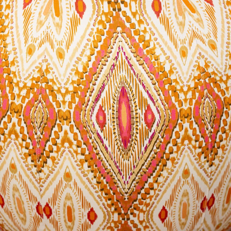 Vermillion Ikat Pouf Ottoman - Image 5