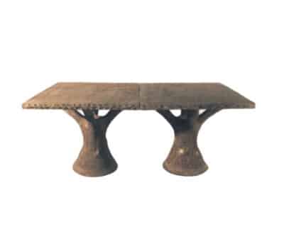 Outdoor Faux Bois Dining Table