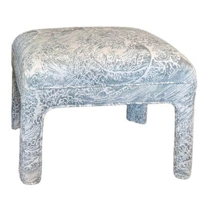 Stool Upholstered with Holly Hunt Fabric 