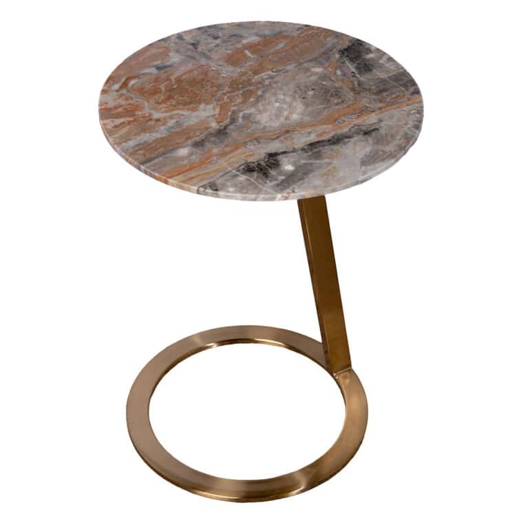 Loop Round Venetian Marble Side Table - Image 2