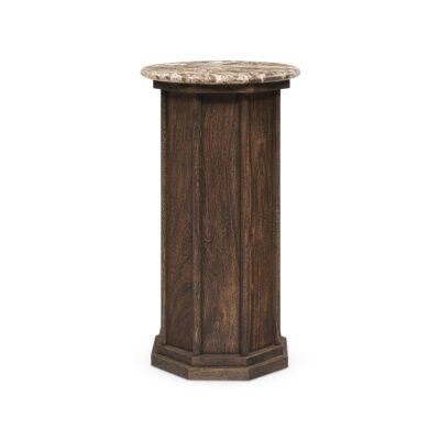 Brown Marble Top Side Table