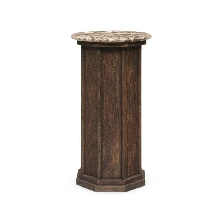 Brown Marble Top Side Table