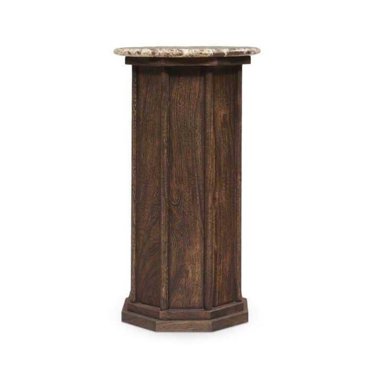 Brown Marble Top Side Table - Image 3