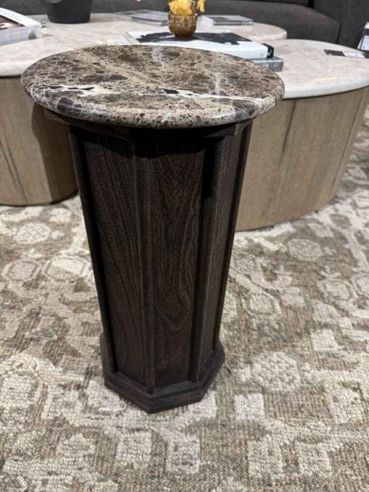 Brown Marble Top Side Table - Image 13