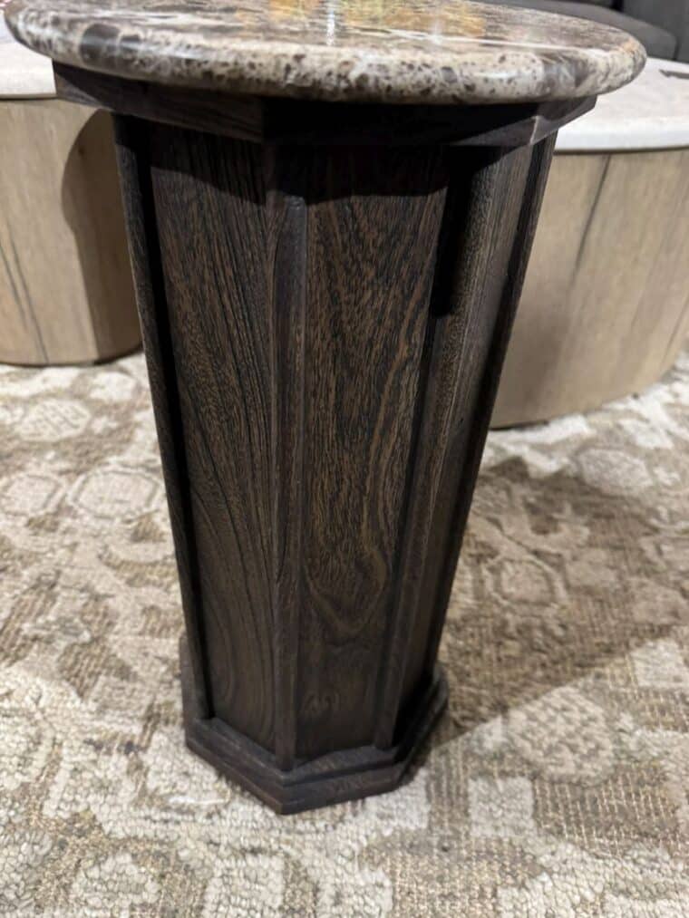 Brown Marble Top Side Table - Image 12