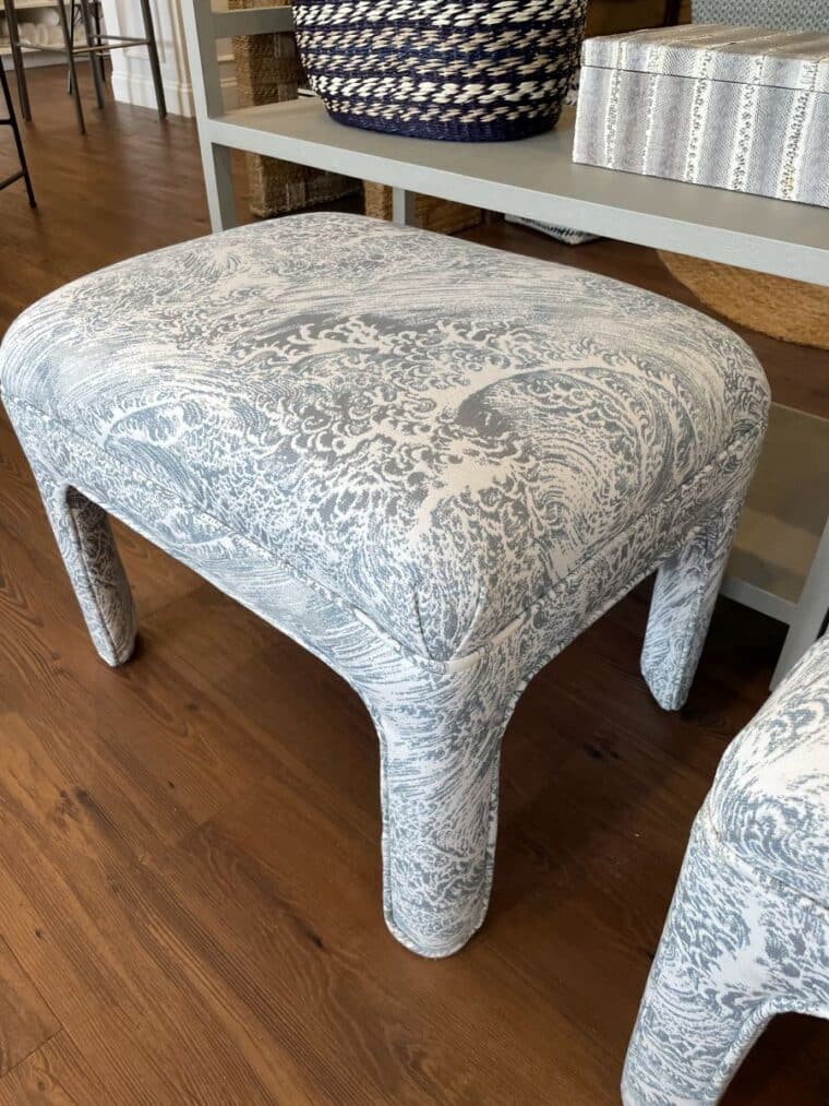 Stool Upholstered with Holly Hunt Fabric  - Image 5
