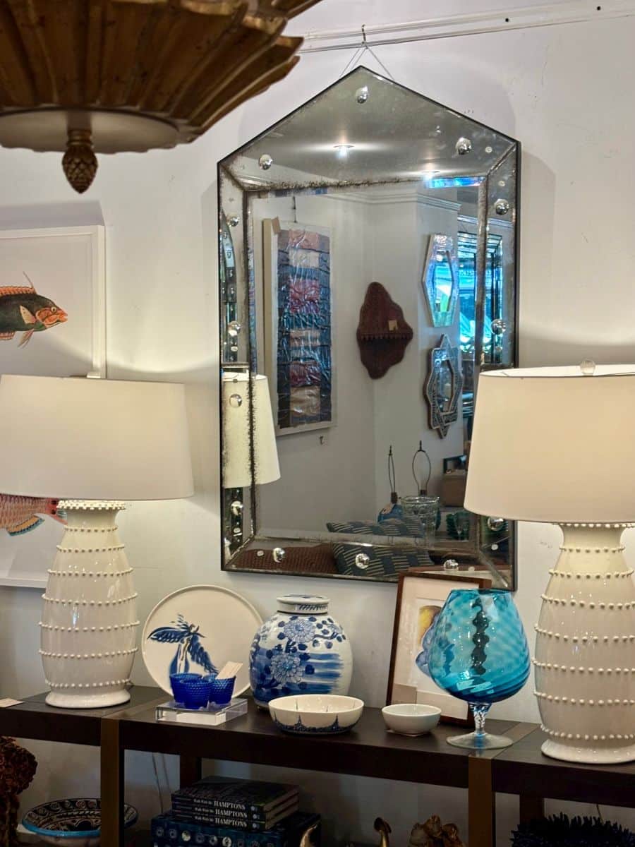 Tara Modern Pediment Venetian Mirror - Image 4