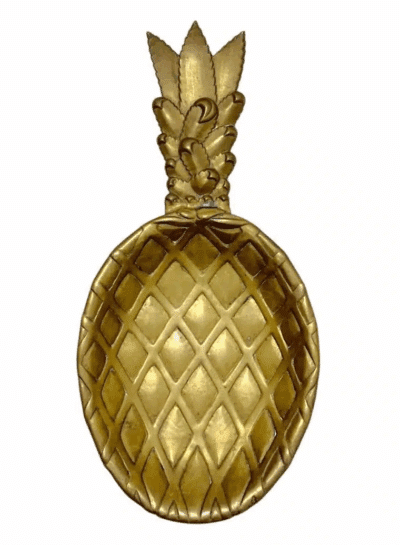 Large Vintage Brass Pineapple Tray