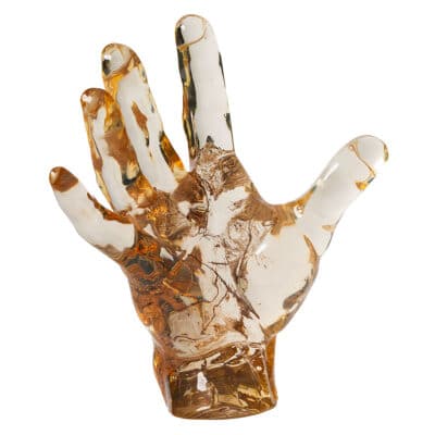 Vintage Mid-Century Modern Lucite Hand Sculpture