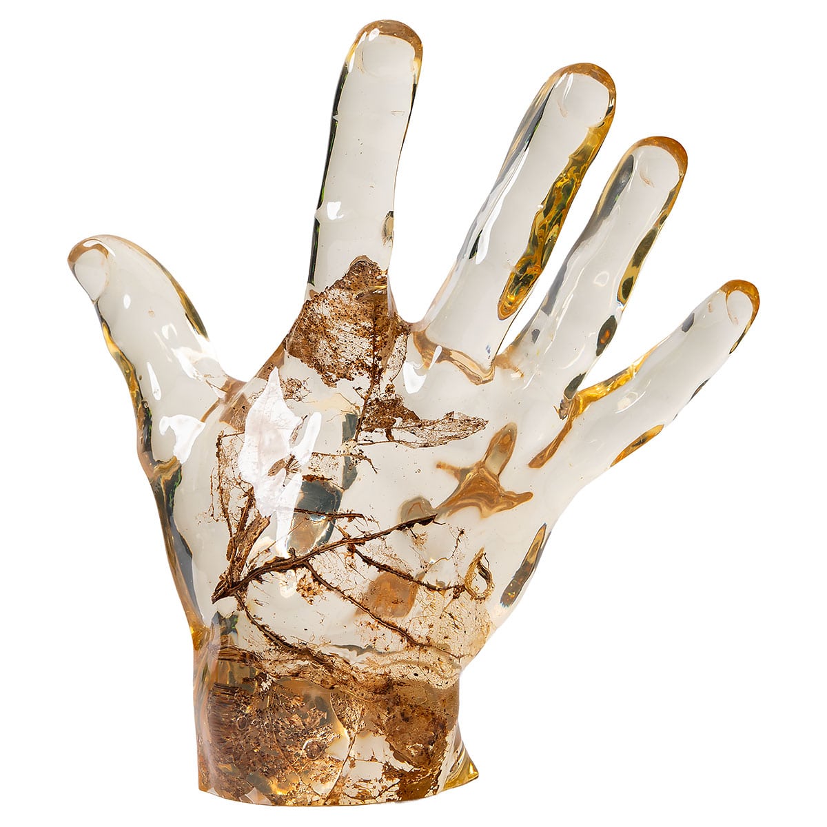 Vintage Mid-Century Modern Lucite Hand Sculpture - Image 4