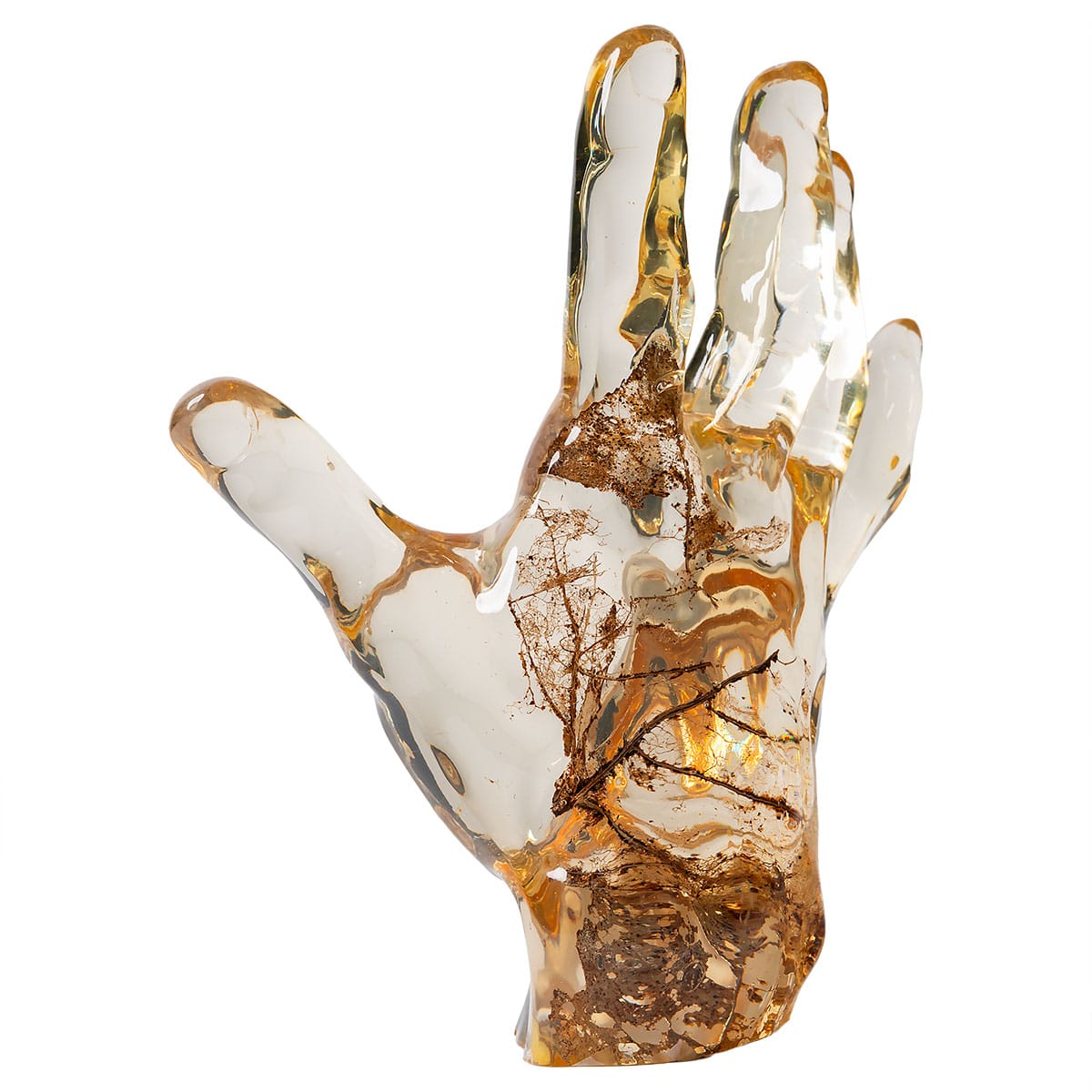 Vintage Mid-Century Modern Lucite Hand Sculpture - Image 6