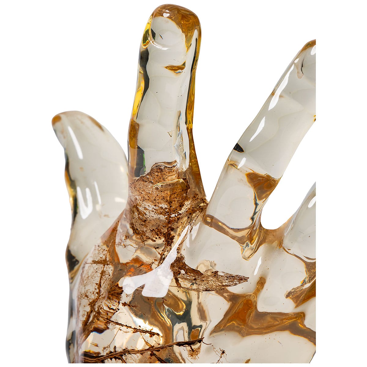 Vintage Mid-Century Modern Lucite Hand Sculpture - Image 8