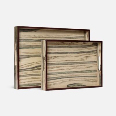 Light Teal and White Veneer Trays