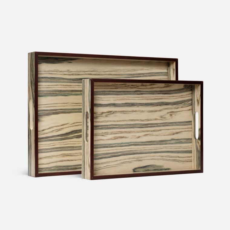 Light Teal and White Veneer Trays