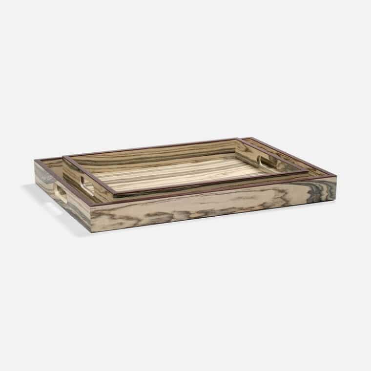 Light Teal and White Veneer Trays - Image 2